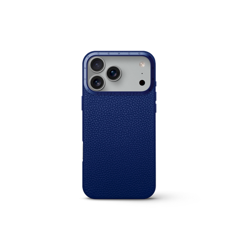 iPhone Case 17 - Full-Grain Leather - Deep Blue